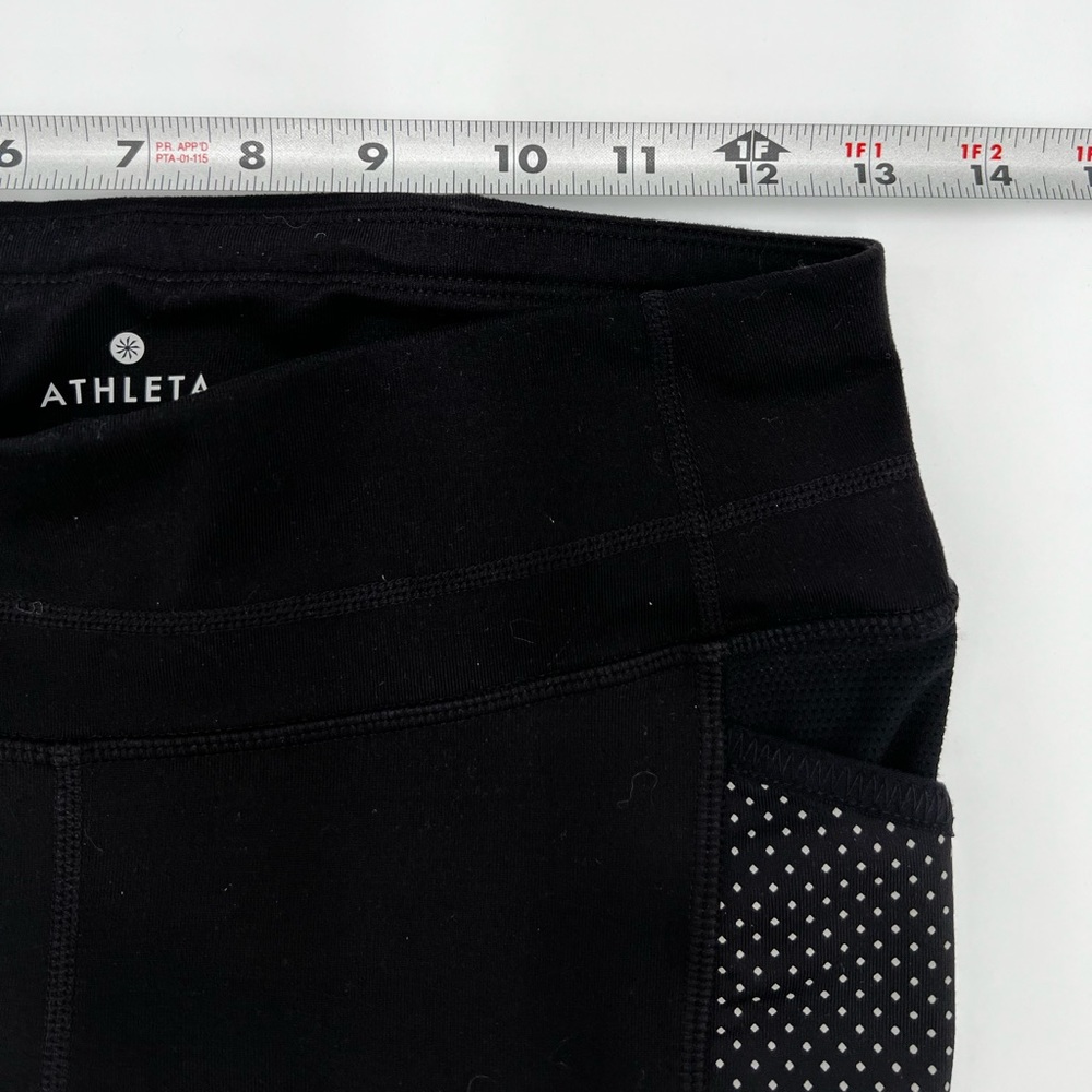 Athleta dot be free black and gray reflective running leggings size XS. - Picture 6 of 8